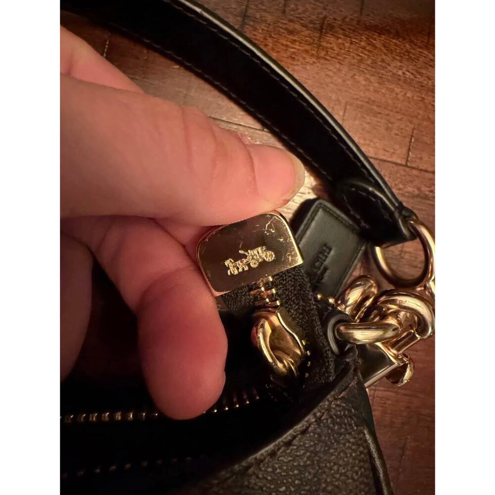 Coach Teri Shoulder Bag in Signature Canvas – Brown/Black Crossbody - Picture 8 of 10